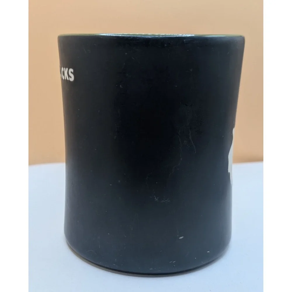 Vintage 2011 Starbucks Scooter Vespa Moped Dark Navy Coffee Cup Mug 16 oz Bone